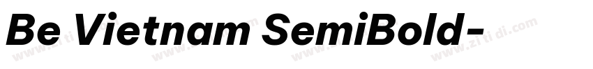 Be Vietnam SemiBold字体转换